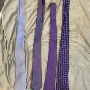 Men Silk Purple Ties all 4 Variety luxury brand.
